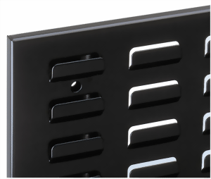 Schlitzplattenwand 450x500 mm HxB, RAL 9005 tiefschwarz
