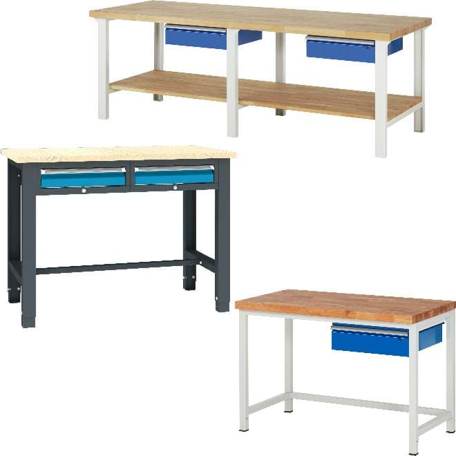 Werkbänke mit Schubladen