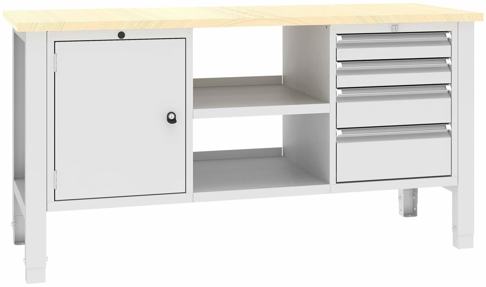 Werkbank SWT 17/10, var. Höhe, 1765x620x850-900 mm LxTxH