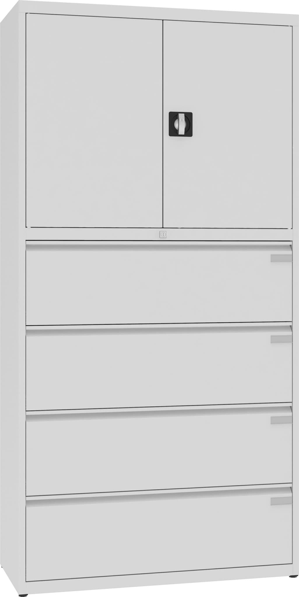 Kombinationsschränke 1990x1000x435 mm HxBxT, SKB 1, für Ordner / 4 Schubladen 