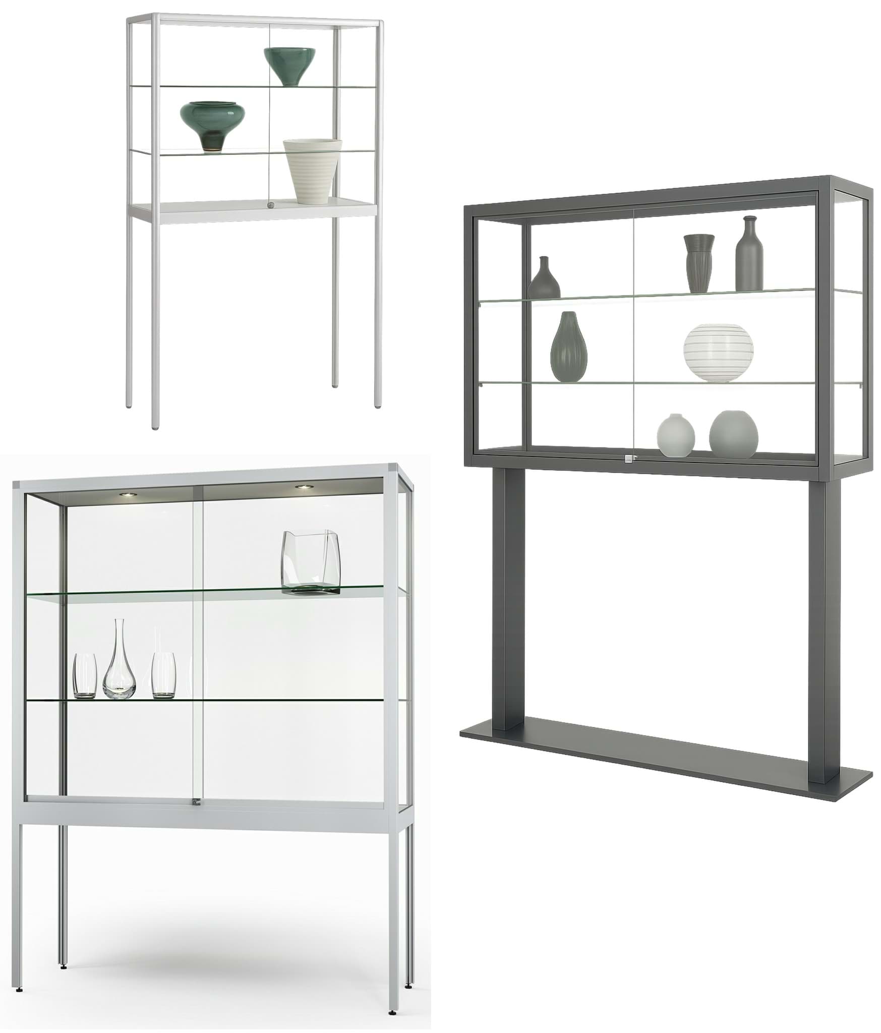 Vitrinen mit Füssen