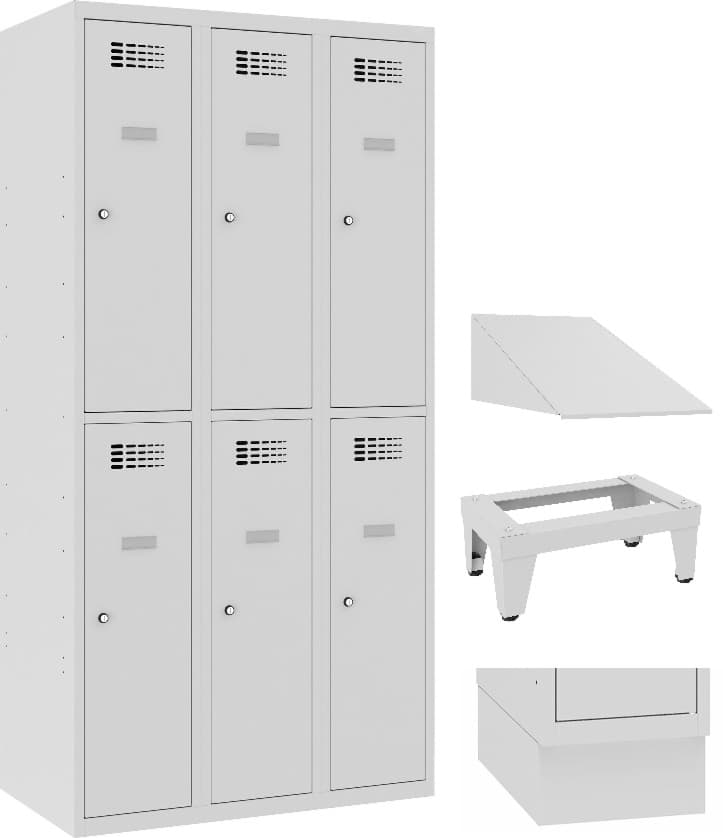 2 Fächer übereinander