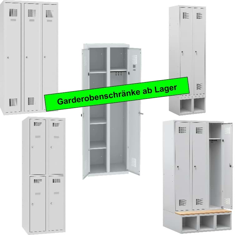 Garderobenschränke ab Lager
