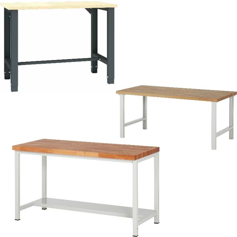 Werkbänke ohne Schubladen