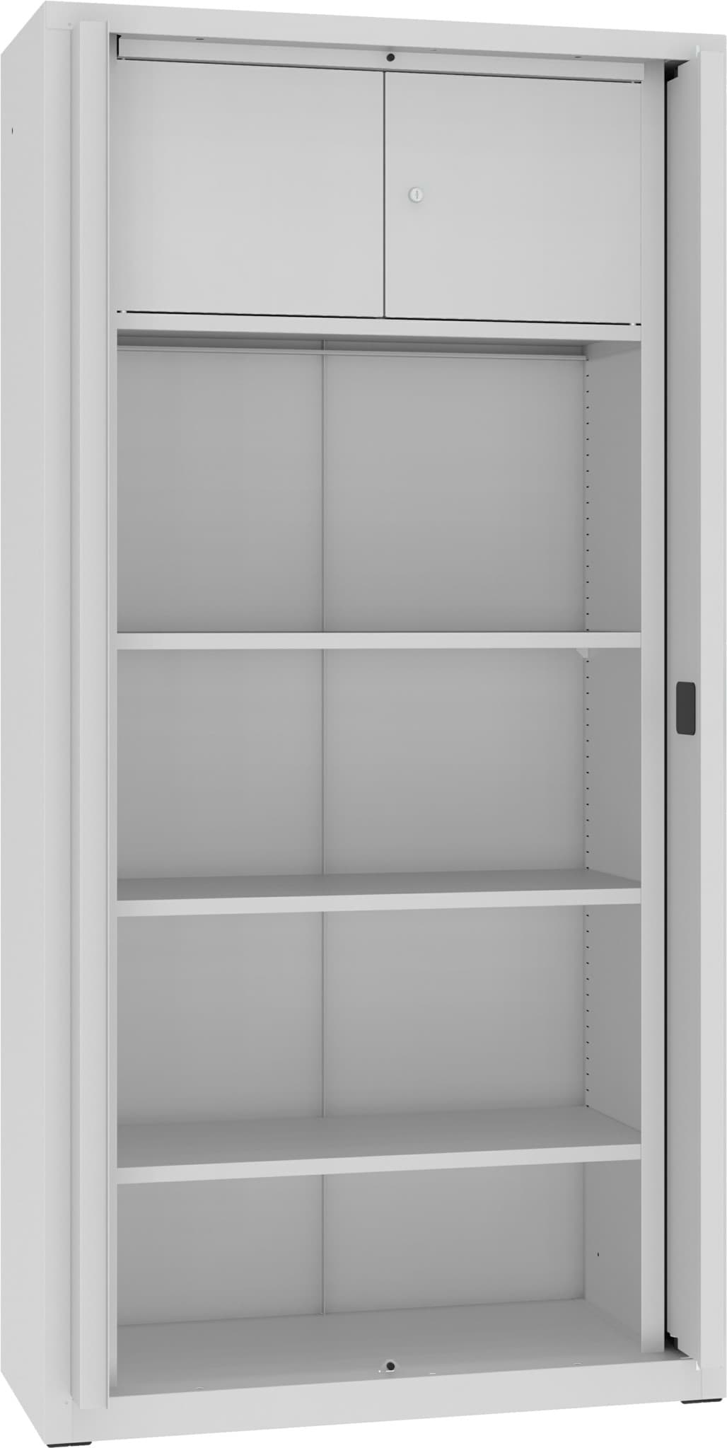 Einschwenktürenschrank und Schliessfächern