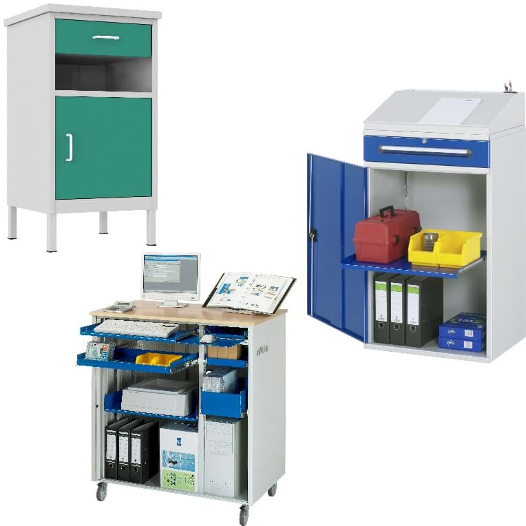 Beistell-/EDV-Schränke, Stehpulte