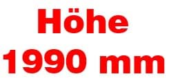 Höhe 1990 mm