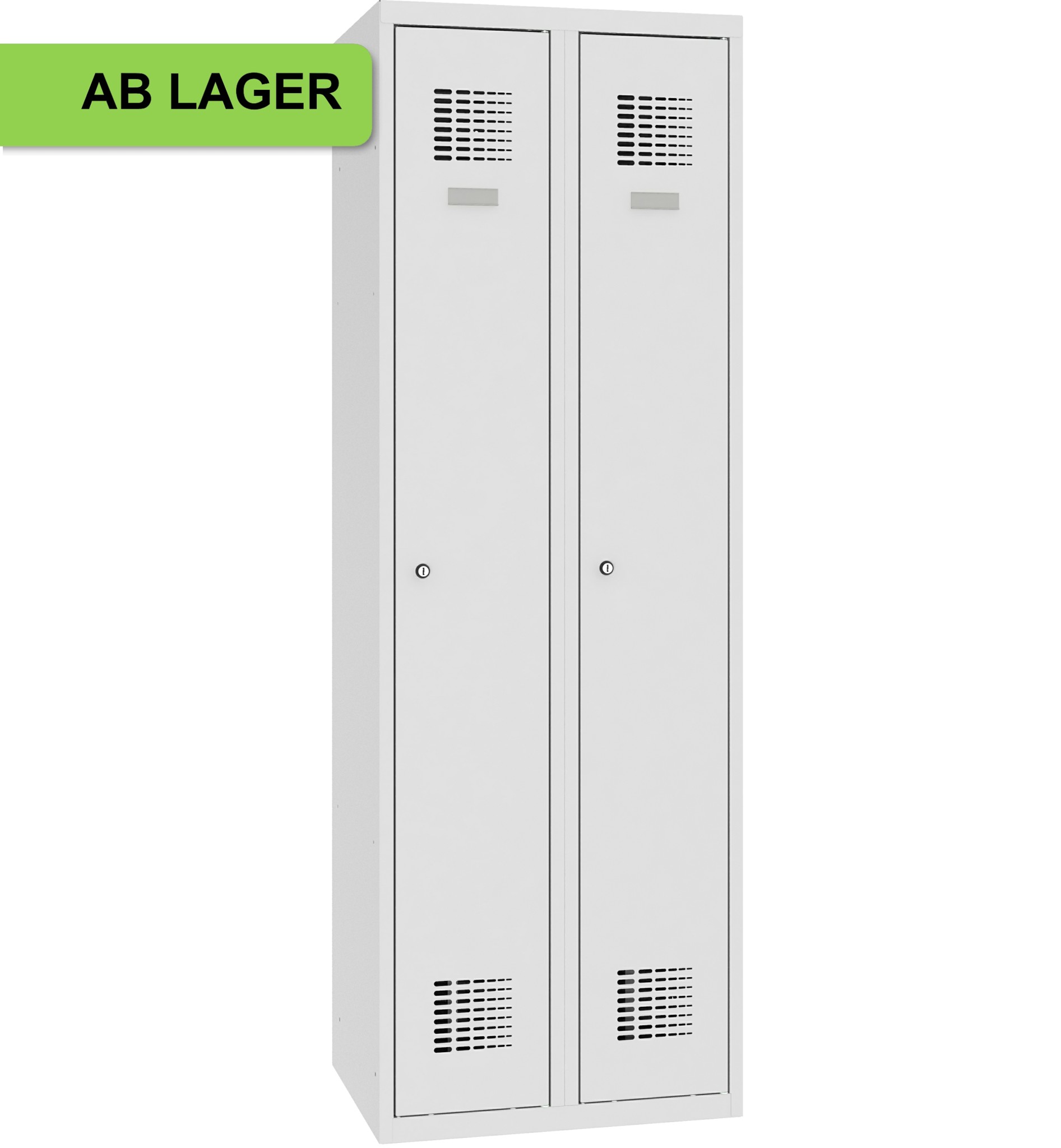 Garderobenschrank, 2 Abteile mit 300 mm Abteilbreite, SUM 320 W, 1 pkt ab Lager