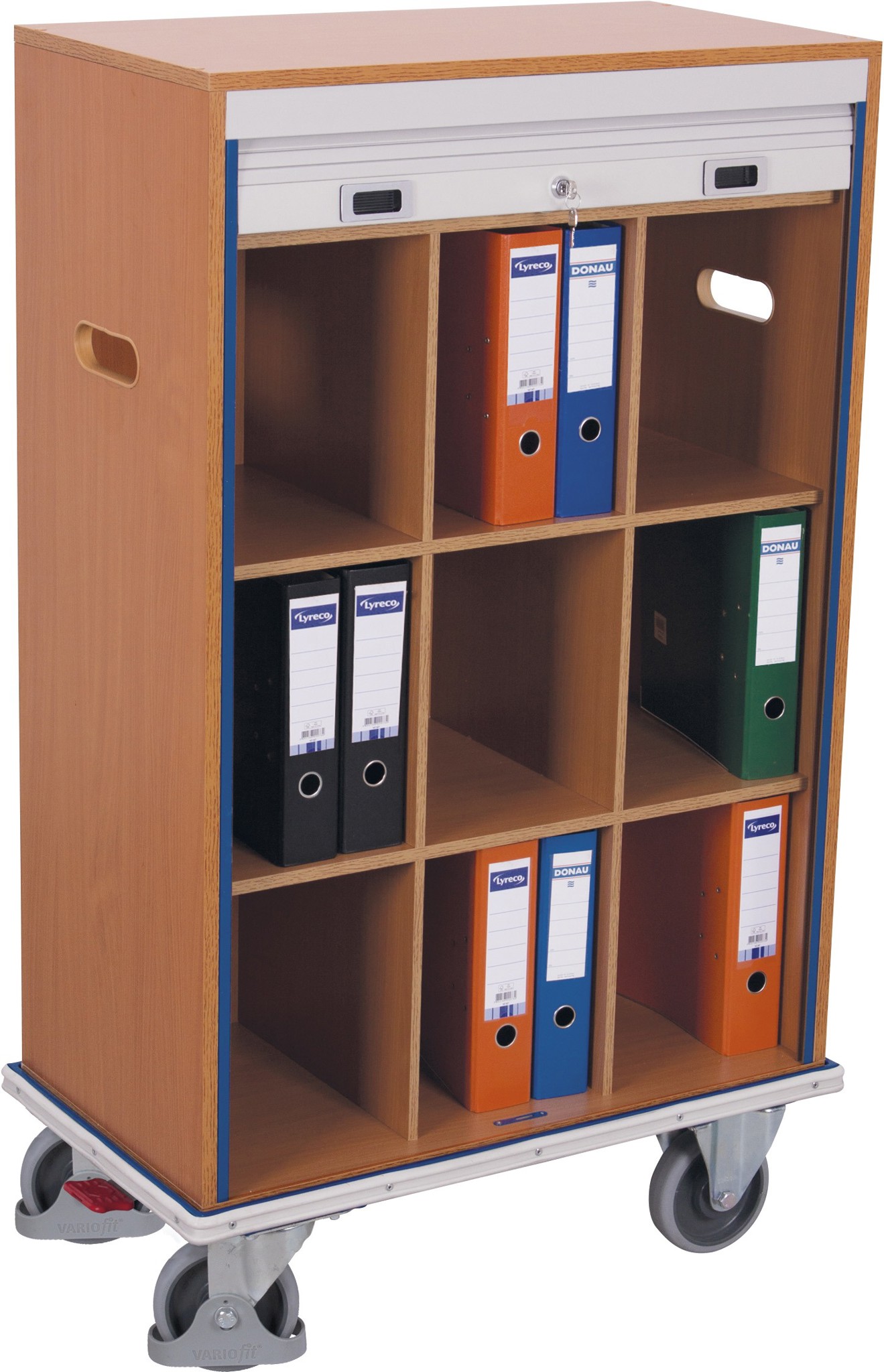 Aktenwagen mit 9 Fächern, verschliessbar