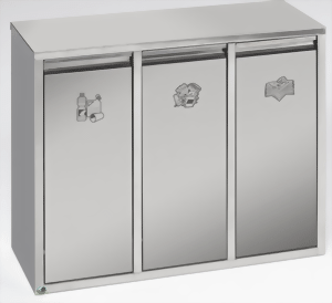 Wertstoffsammelsystem Stand-/Wandmontage 3 x 7 Liter