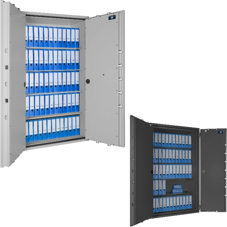 Wertschutzschrank Modell GW-TP Pro 70-Z, Farbe RAL 7035, Widerstandsgrad 2