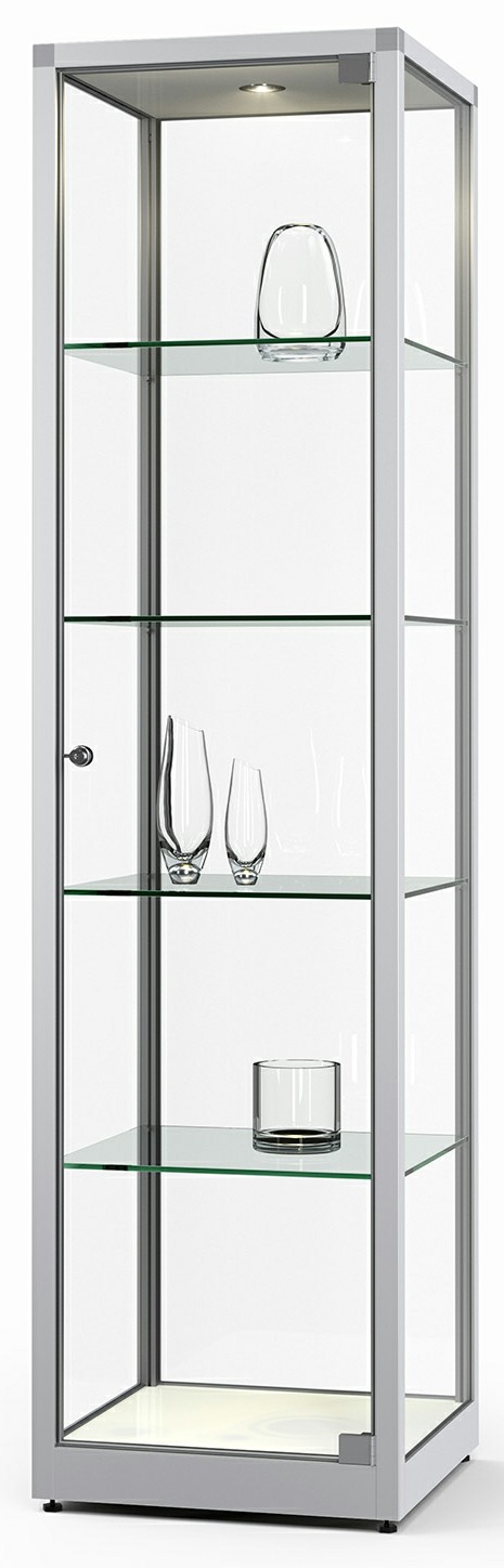 Säulenvitrine Vertum 300E, 2000x520x520 mm HxBxT