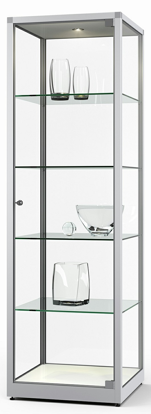 Säulenvitrine Vertum 300E, 2000x620x620 mm HxBxT