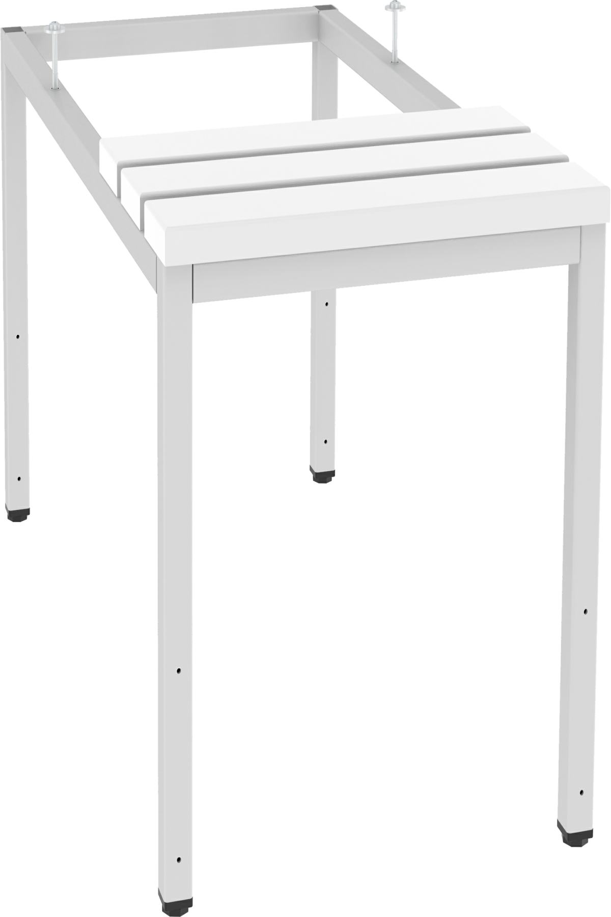 Untergestell mit Sitzbank, Breite 300 mm Kunststofflatten