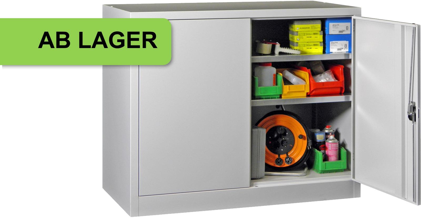 Mehrzweckschrank 1000x1000x400 mm HxBxT auf Sockel ab Lager (1 Stück)