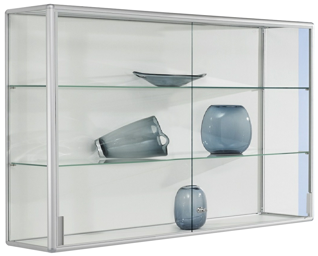 Wandvitrine 1020x1520x300 mm HxBxT, mit ESG-Verglasung