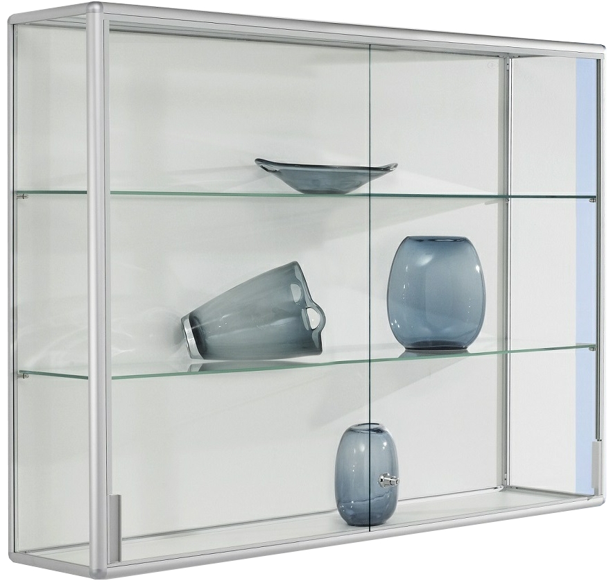 Wandvitrine 1020x1220x300 mm HxBxT, mit ESG-Verglasung