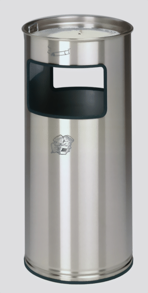 Abfallsammler und Ascher Edelstahl geschlffen
