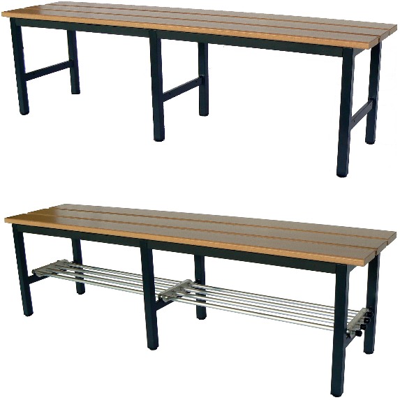 Freistehende Sitzbank Länge 1500 mm, Tiefe 380 mm