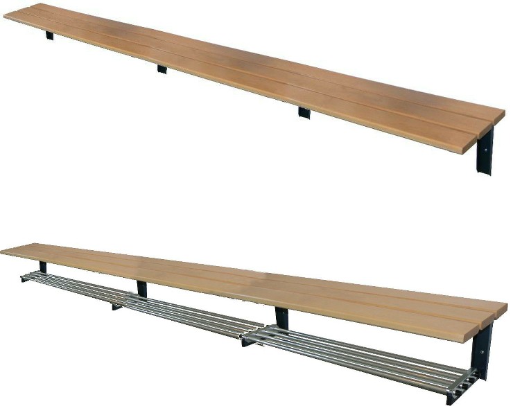 Wandsitzbank Länge 2500 mm, Tiefe 380 mm