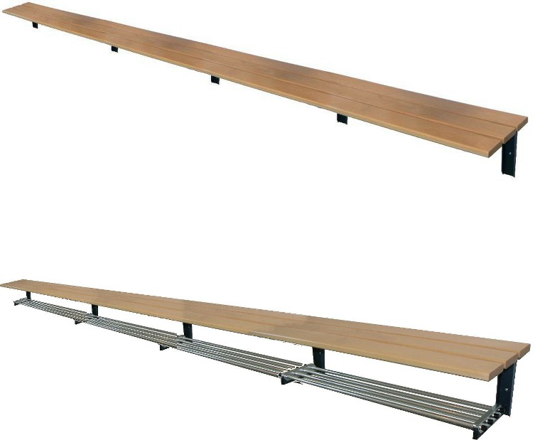 Wandsitzbank Länge 4000 mm, Tiefe 380 mm