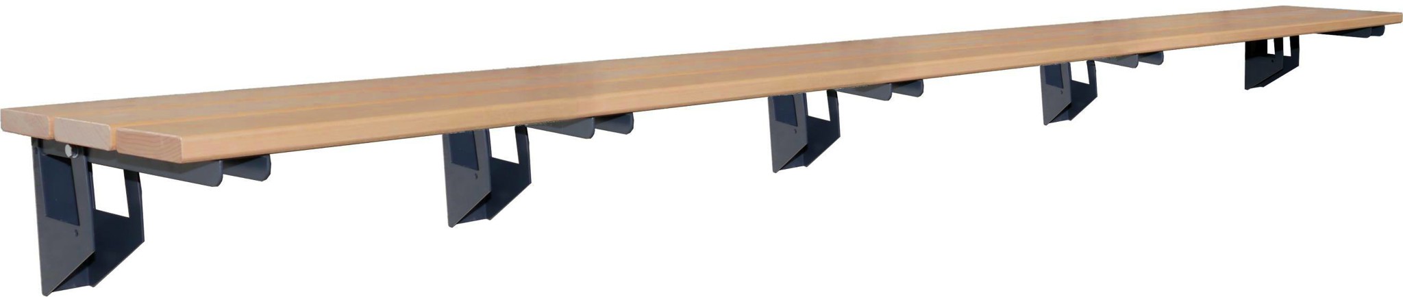 Wandsitzbank aufklappbar, Länge 3000 mm, Tiefe 370 mm