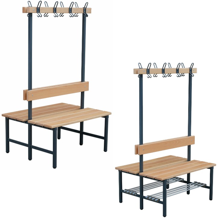 Doppelseitige Sitzbank Länge 1000 mm, Tiefe 780 mm