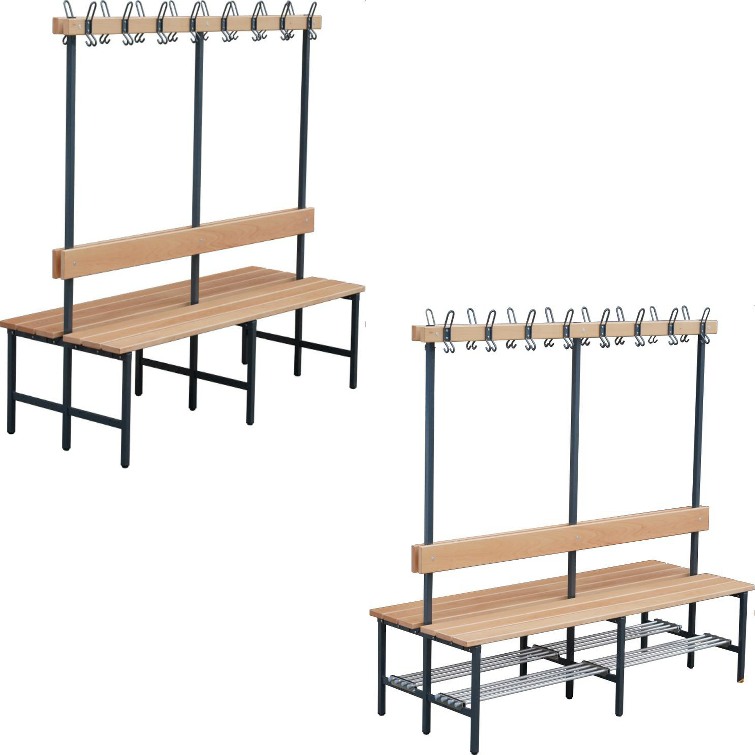 Doppelseitige Sitzbank Länge 1500 mm, Tiefe 780 mm