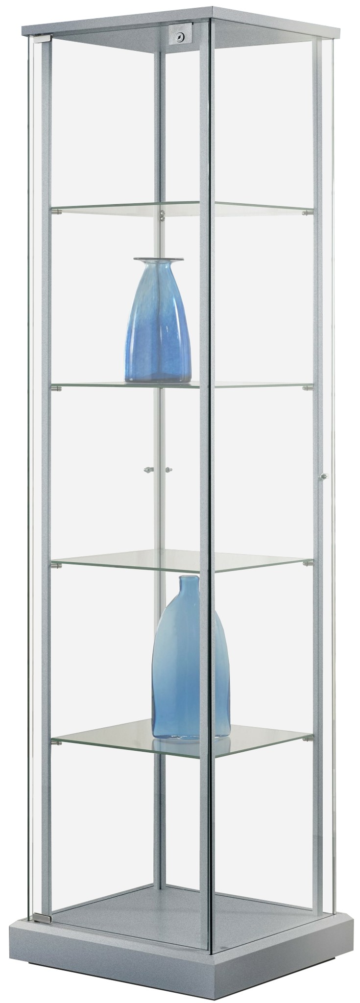 Ganzglasvitrine, ALU-Sockel 1780x430x430 mm HxBxT