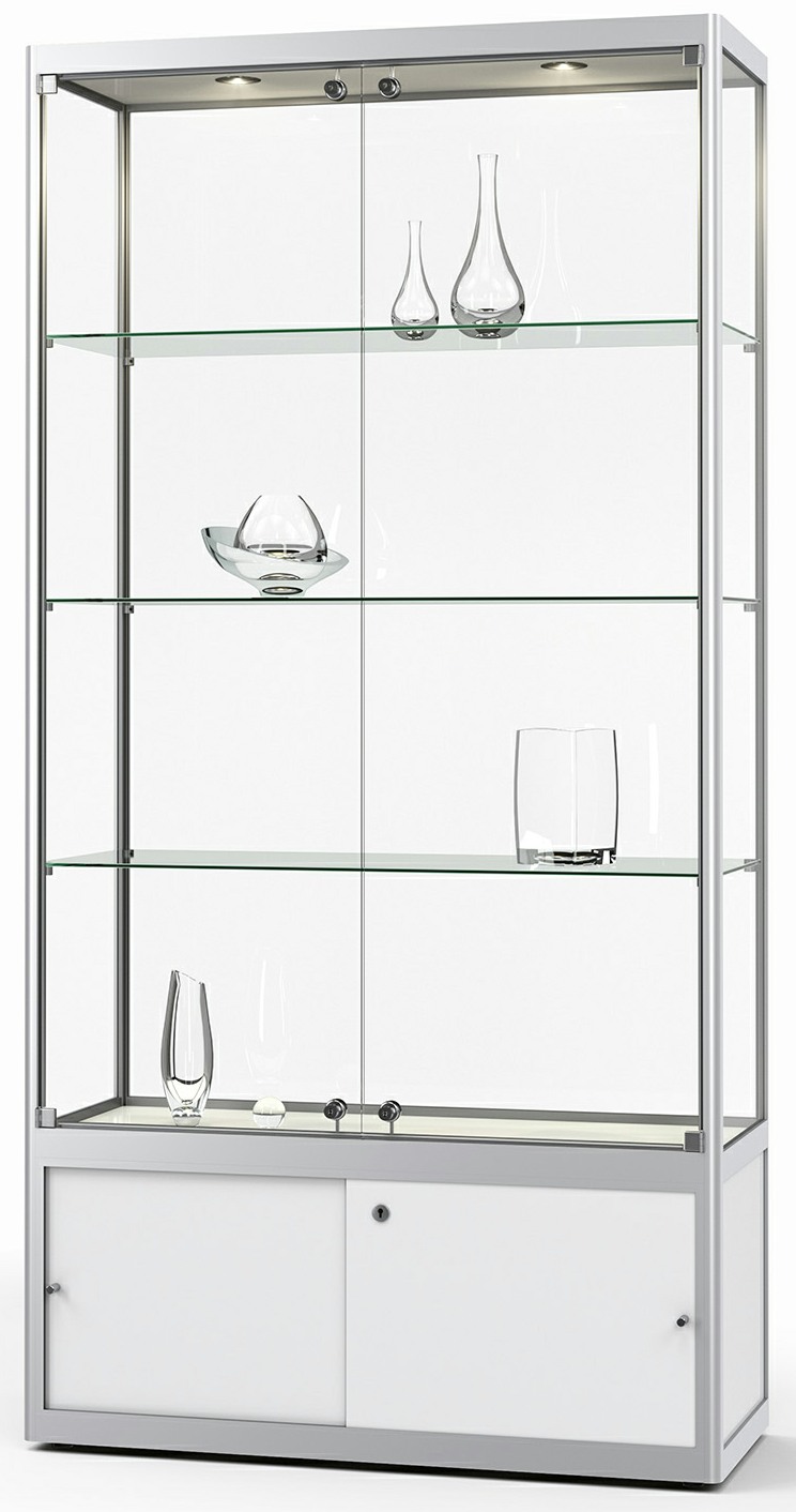 Vitrine mit Unterschrank, 1970x1000x400 mm HxBxT