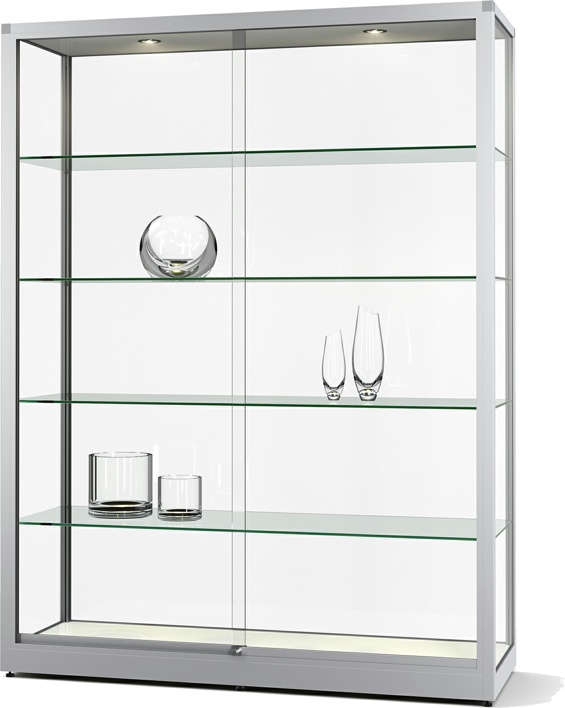 Standvitrine Vertum 400, 2000x1520x520 mm HxBxT