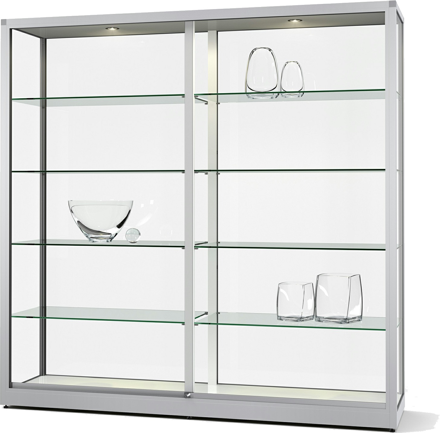 Standvitrine Vertum 400, 2000x2020x520 mm HxBxT