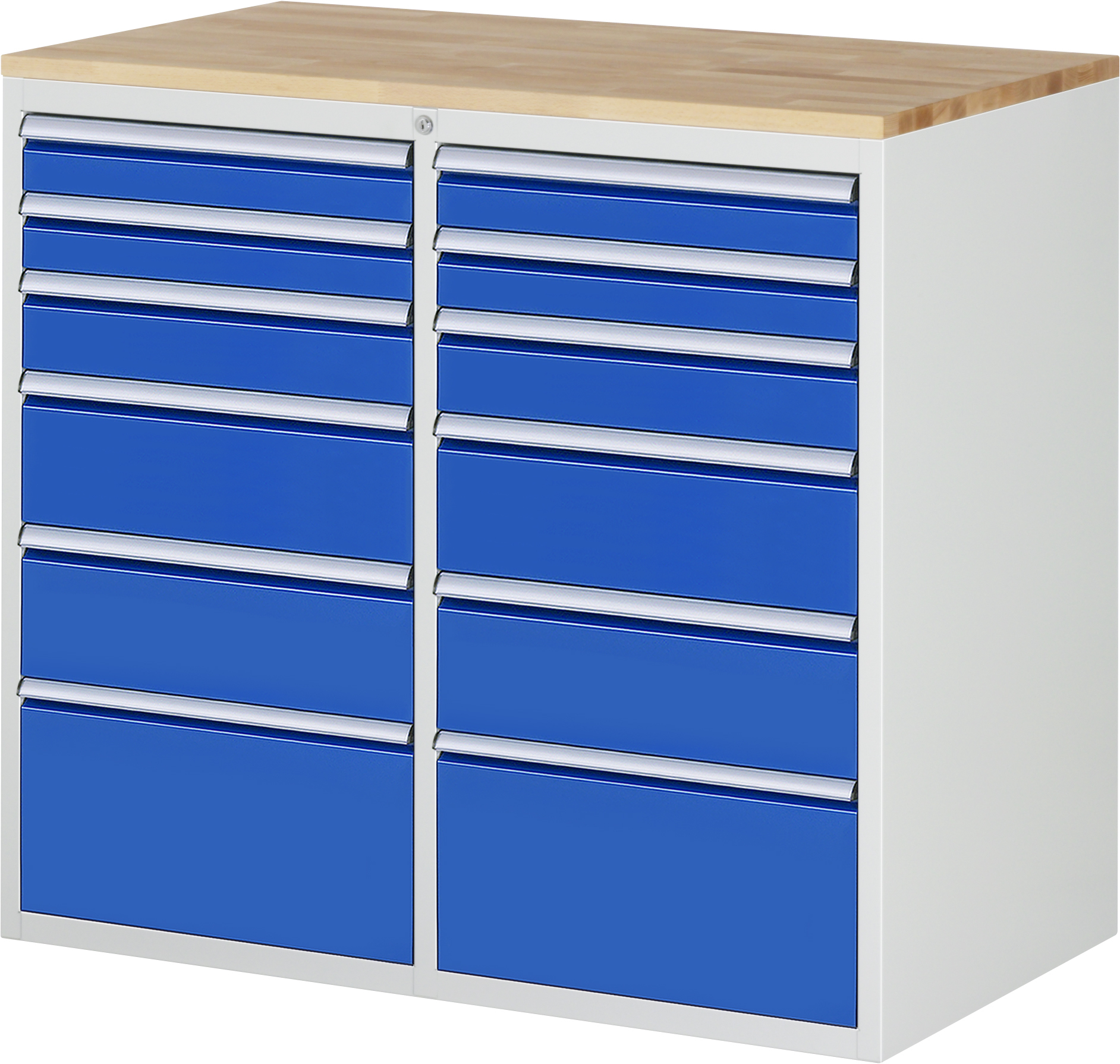 Schubladenschrank Modell LL7.7.7, 1035x1145x650mm HxBxT