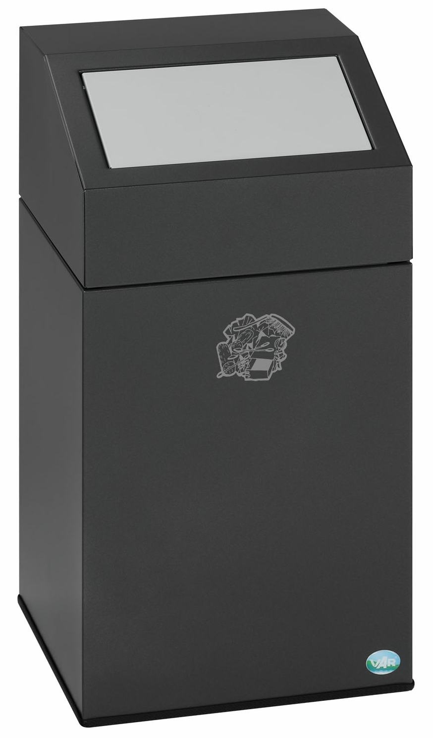 Wertstoffsammelgerät WSG 40E, Einwurfklappe Lichtgrau RAL 7035