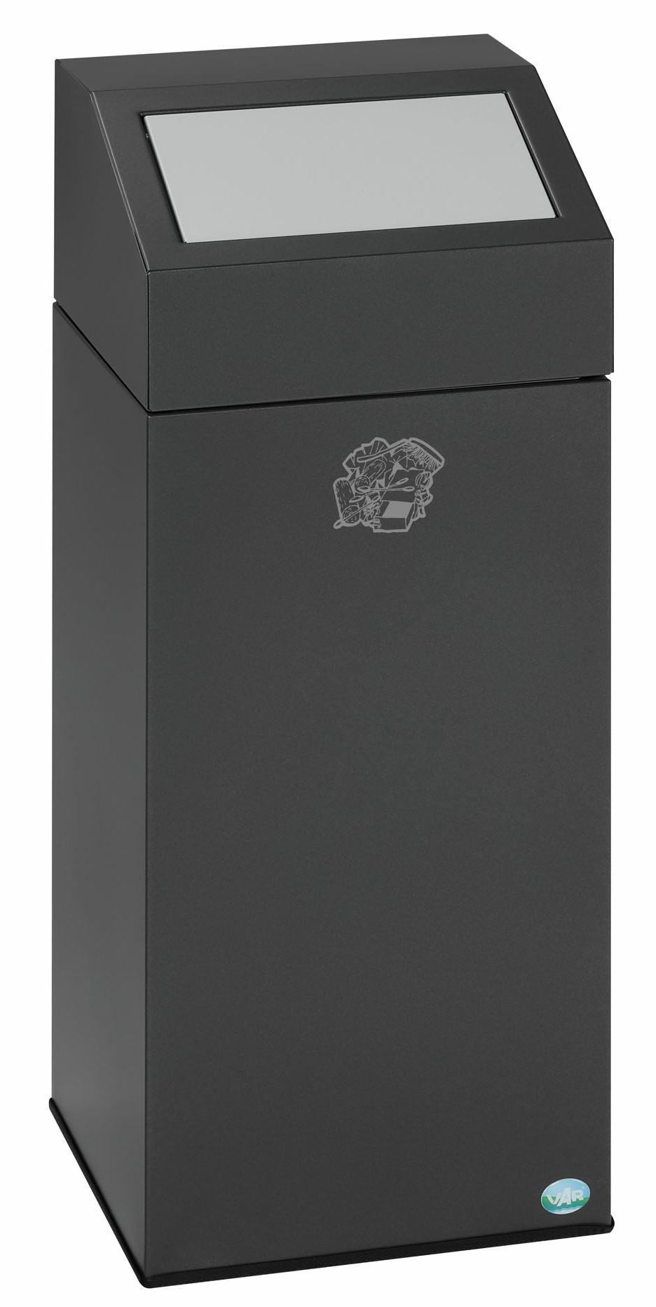 Wertstoffsammelgerät WSG 55E, Einwurfklappe Lichtgrau RAL 7035