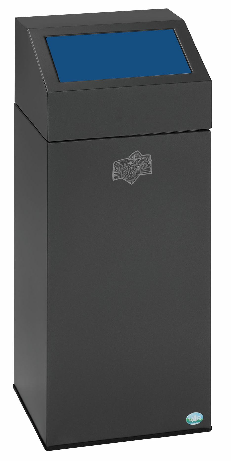 Wertstoffsammelgerät WSG 55E, Einwurfklappe Blau RAL 5010