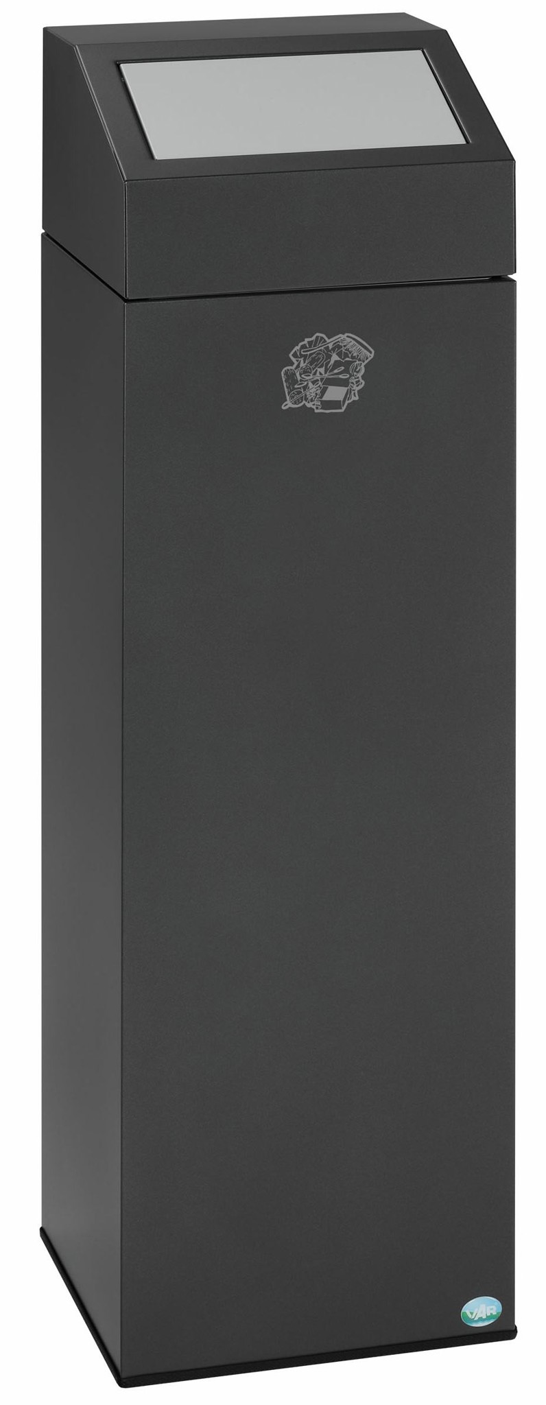 Wertstoffsammelgerät WSG 85E, Einwurfklappe Lichtgrau RAL 7035