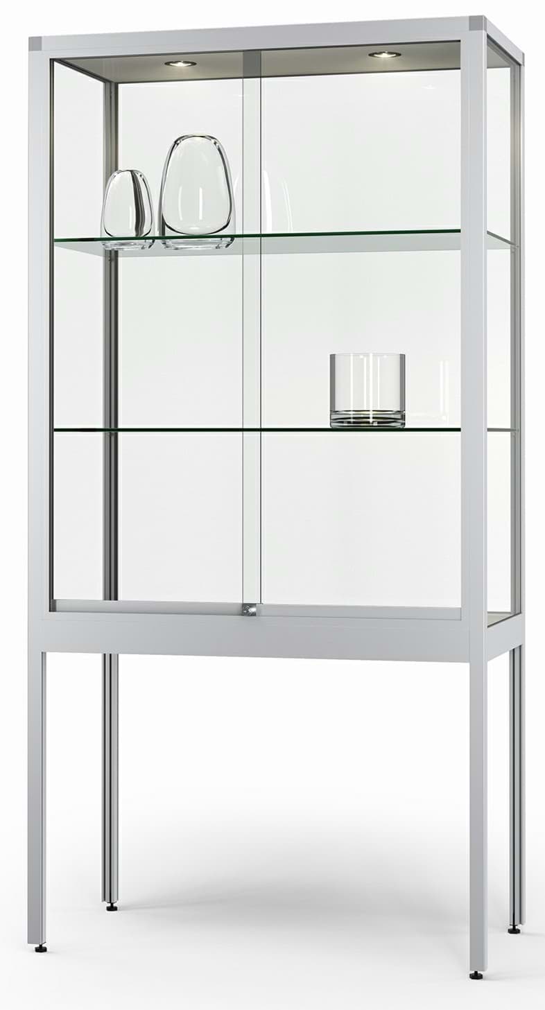 Vitrine auf Standbeinen, 2000x1020x520 mm HxBxT
