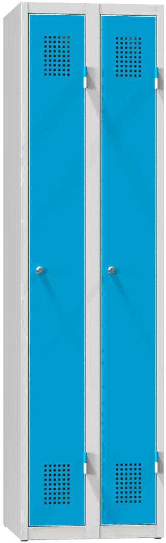 Garderobenschrank, 2 Abteile mit 250 mm Abteilbreite, Höhe 1850 mm