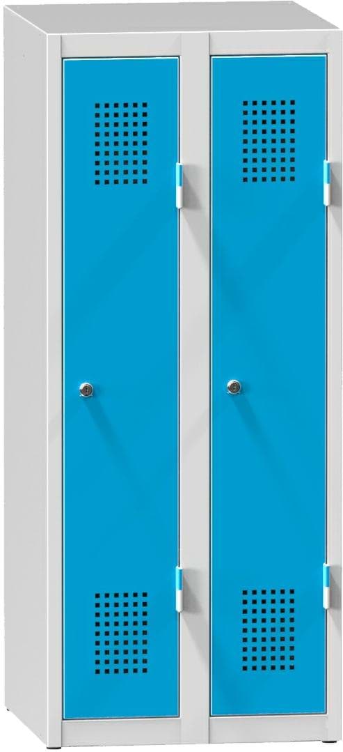 Garderobenschrank, 2 Abteile mit 250 mm Abteilbreite, Höhe 1200 mm