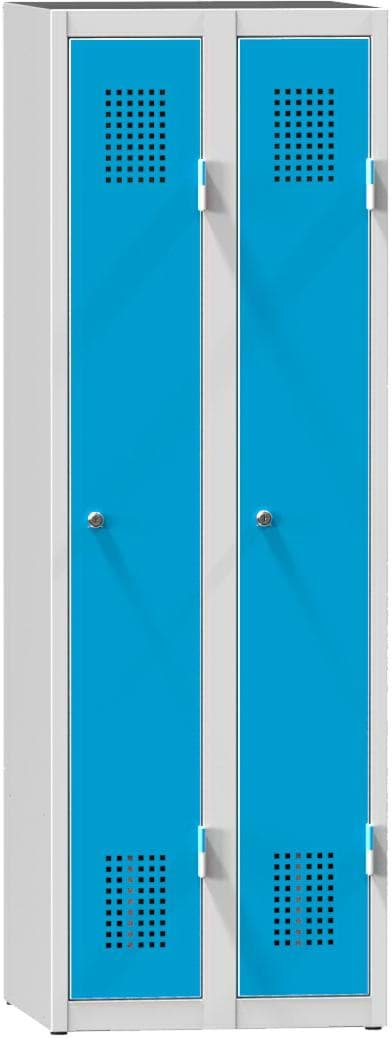 Garderobenschrank, 2 Abteile mit 250 mm Abteilbreite, Höhe 1500 mm