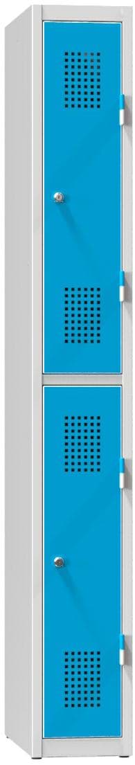 Garderobenschrank, 1 Abteil mit 2 Fächer, 250 mm Abteilbreite, Höhe 1850 mm