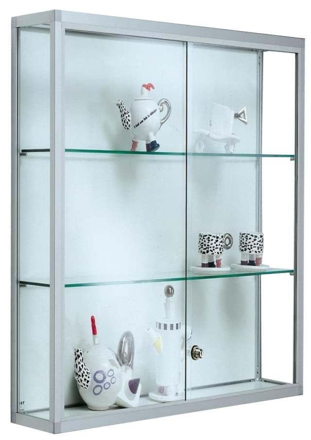 Wandvitrine 800x600x200 mm HxBxT, mit ESG-Verglasung