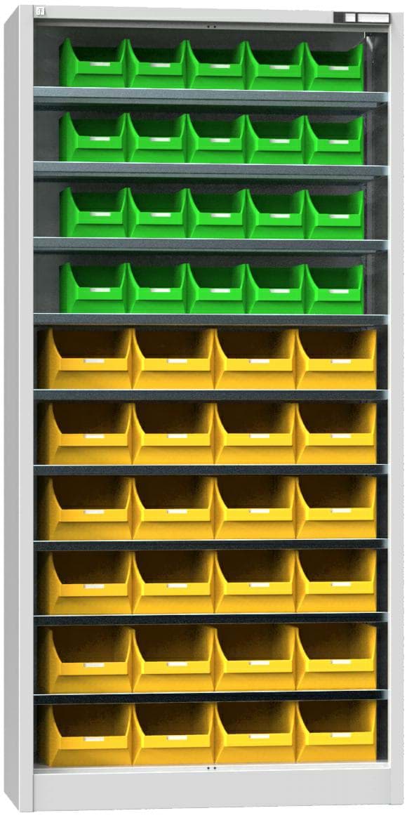 Werkstattschrank ohne Türen und Behälter 1950x950x400 mm HxBxT UK1-B2