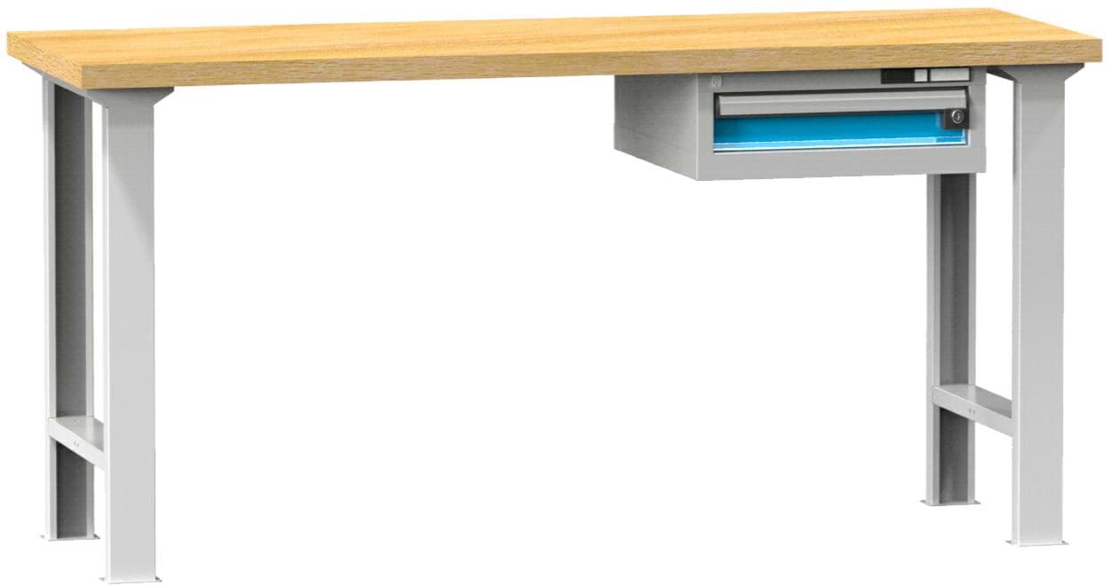 Werkbank fixe Höhe mit Schublade, 2000x800x880 mm LxTxH