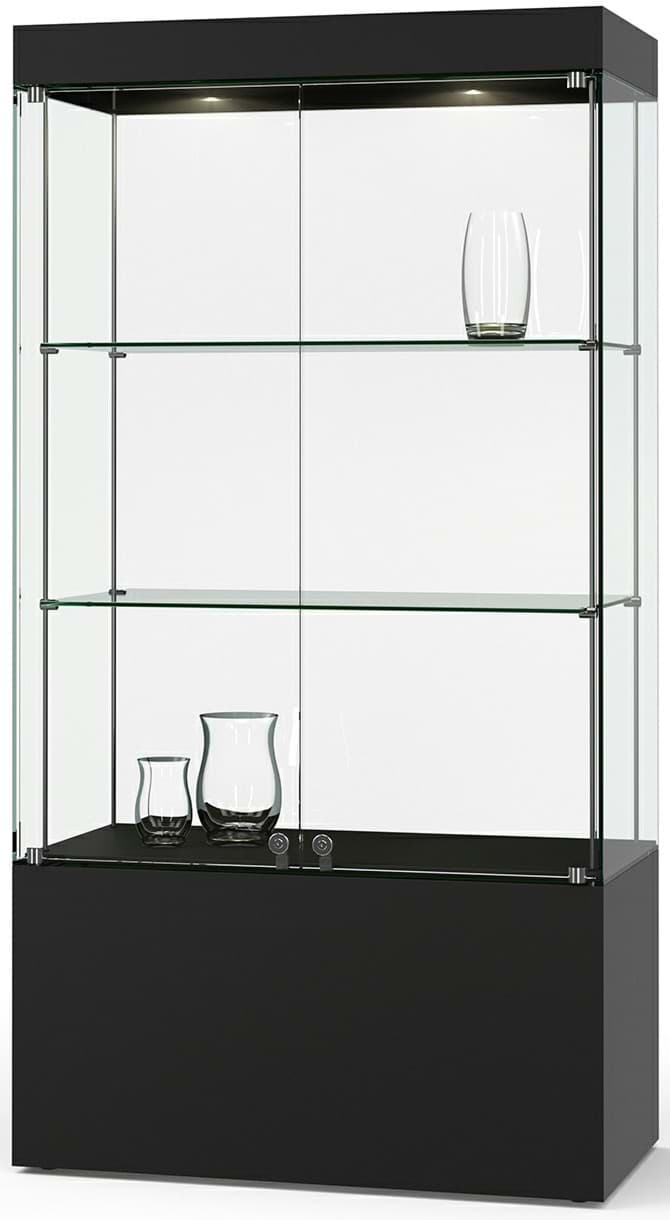 Standvitrine auf hohem Sockel, 1900x1000x500 mm HxBxT