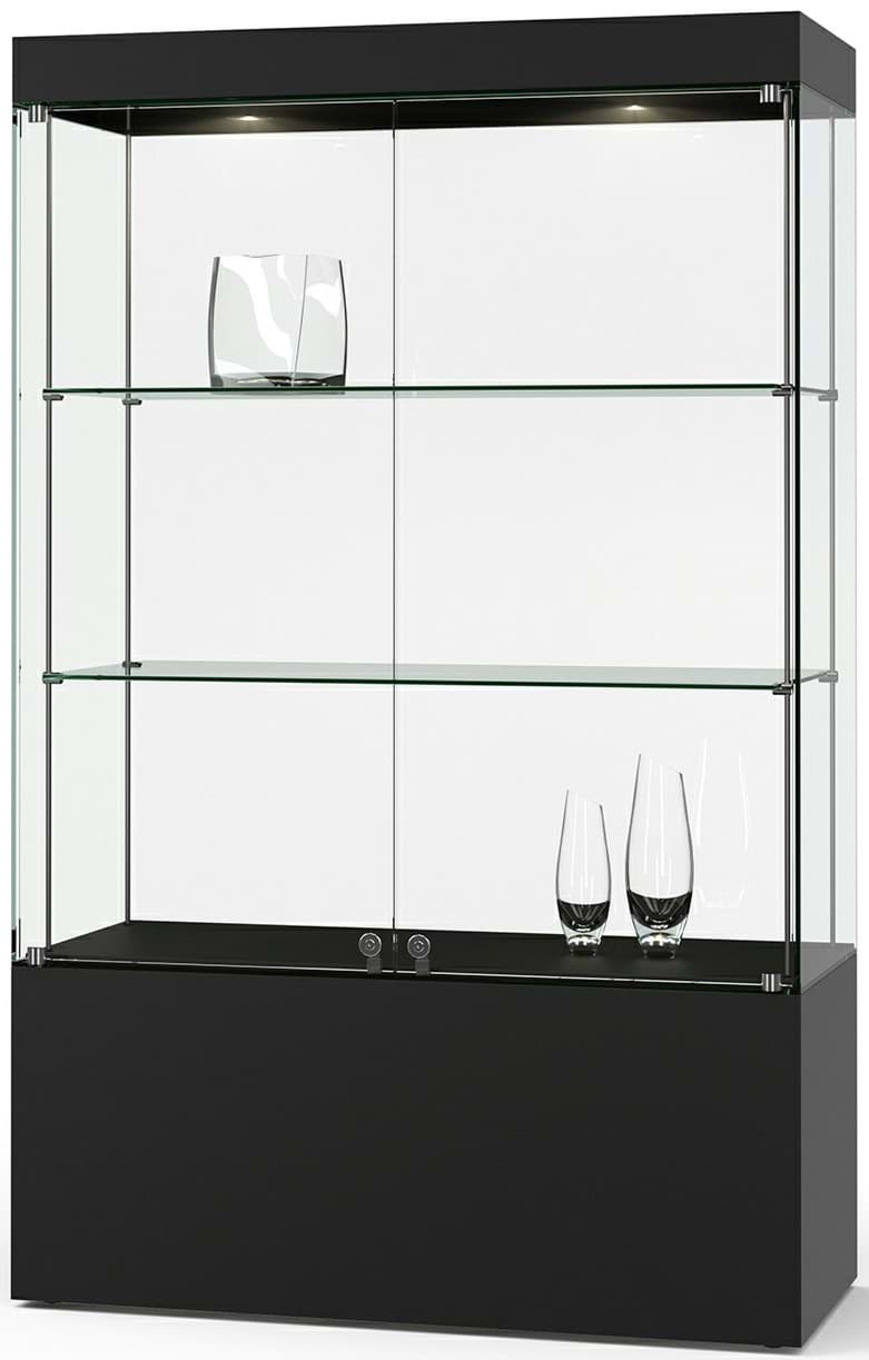 Standvitrine auf hohem Sockel, 1900x1200x500 mm HxBxT