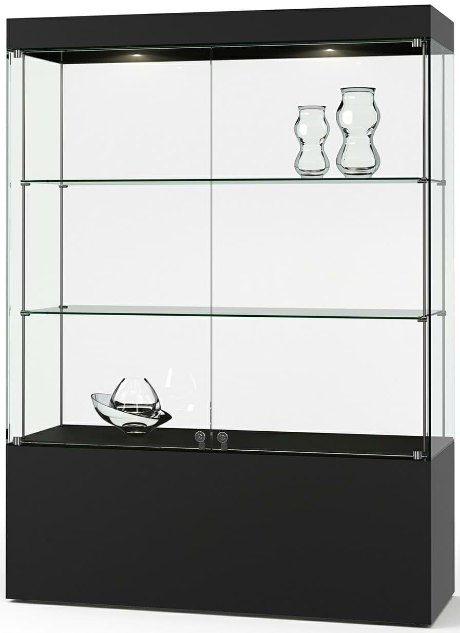 Standvitrine auf hohem Sockel, 1900x1400x500 mm HxBxT