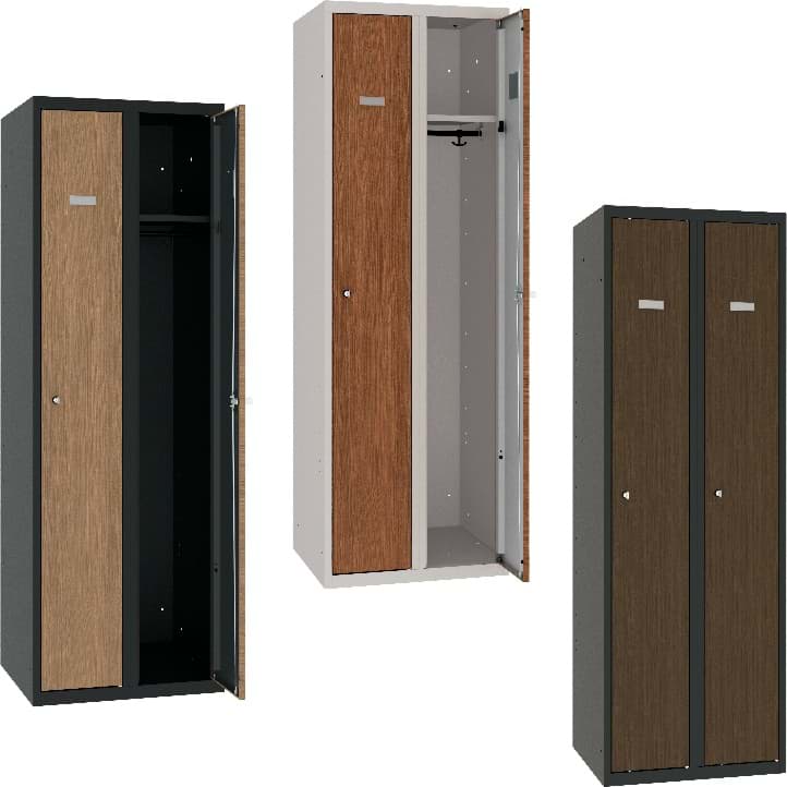 Garderobenschränke mit Struktur laminierten Türen