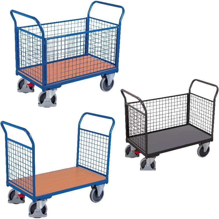 Wagen mit Gitterwänden